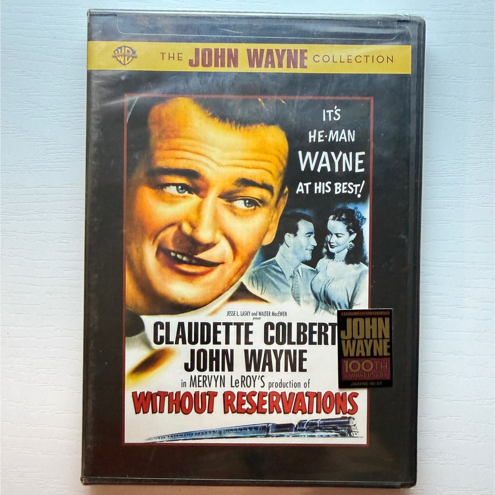 Without Reservations DVD John Wayne Claudette Colbert 100th Anniversary Sealed